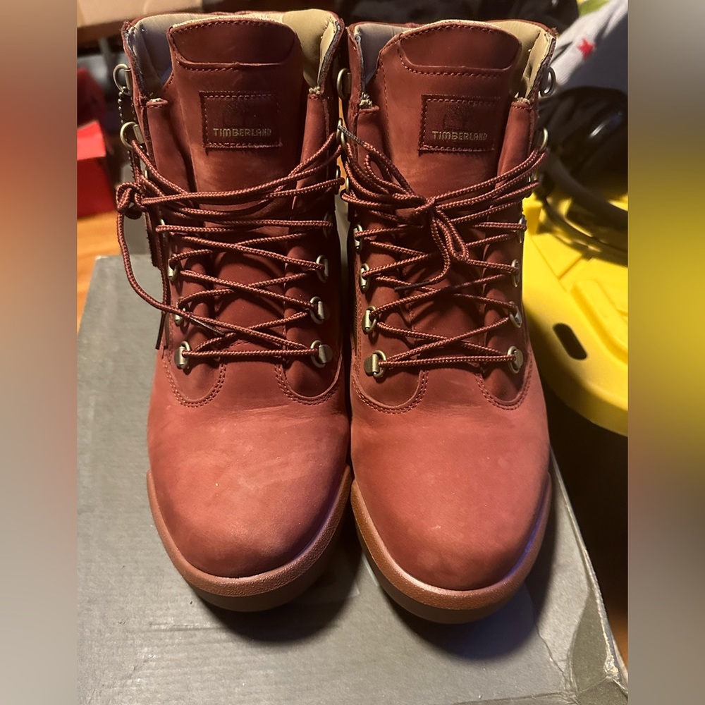 Timberland 6 inch field boot burgundy